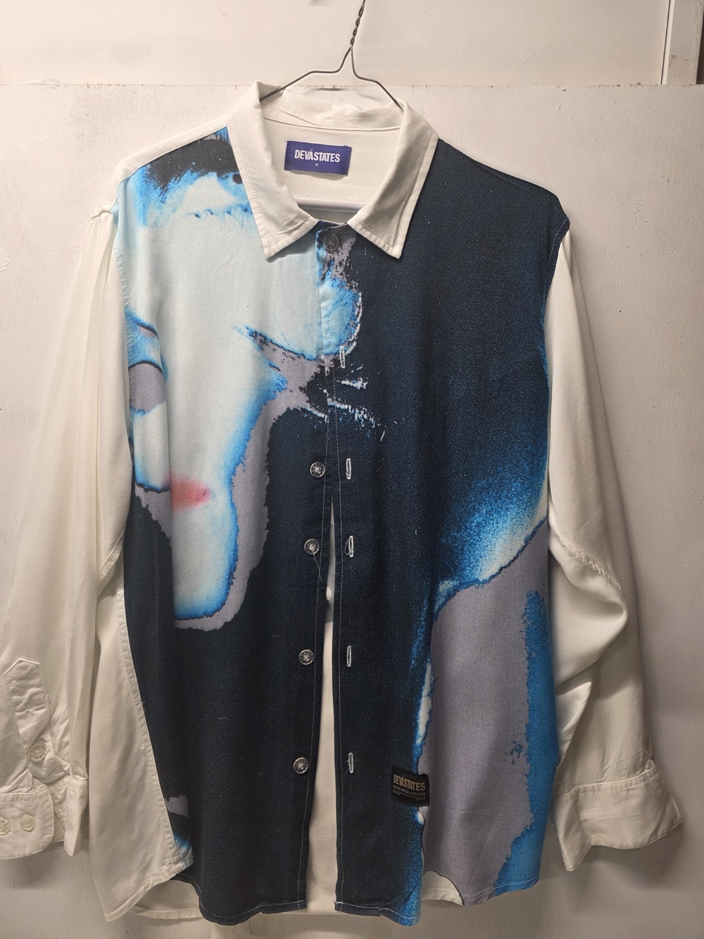Devastates Graphic Disposal Facilities - Mens Size M - Graphic Button Down